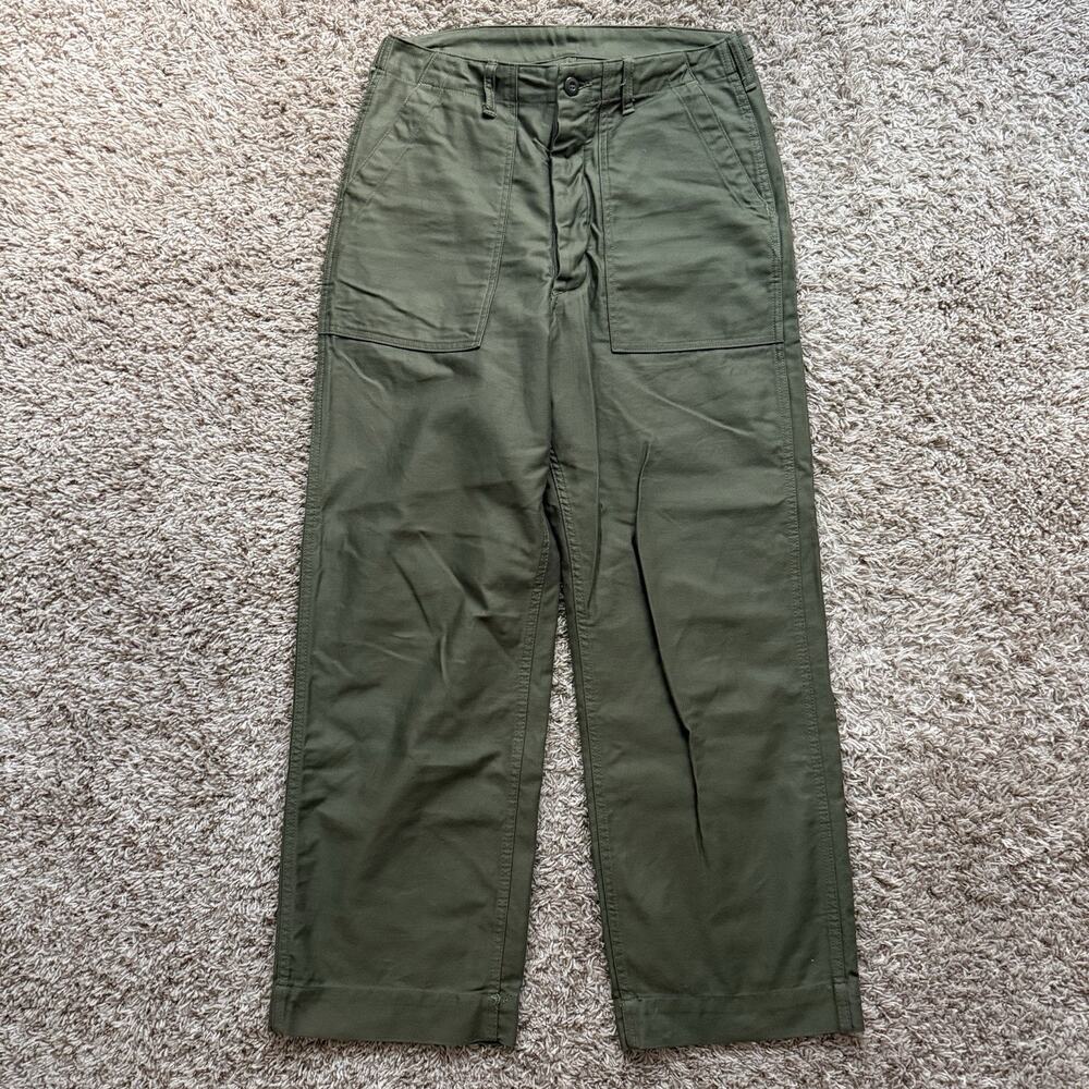 Non Stock Mfg Co OG-107 Utility Fatigue Pants Size M Green Baker Repro High Rise